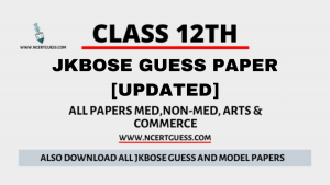 JKBOSE CLASS 12TH MODEL PAPER