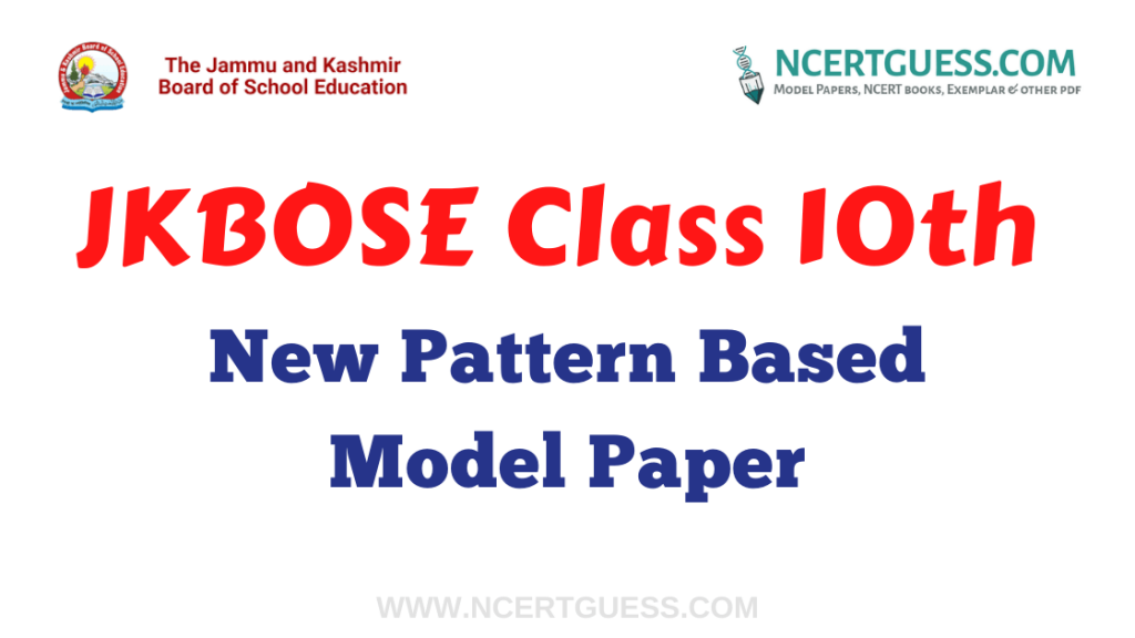 JKBOSE CLASS 10th model paper