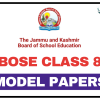 JKBOSE Class 8th Model Paper