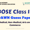 JKBOSE Class 11th DAWN Guess Paper