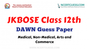 JKBOSE Class 12th DAWN GUESS PAPERS